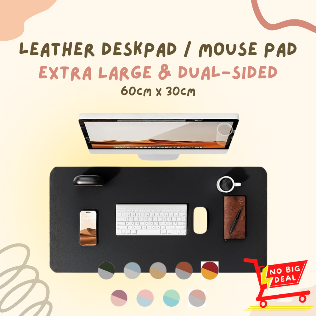 แผ่นรองโต๊ะหนังขนาดใหญ่พิเศษ / แผ่นรองเมาส์ (60x30xm)