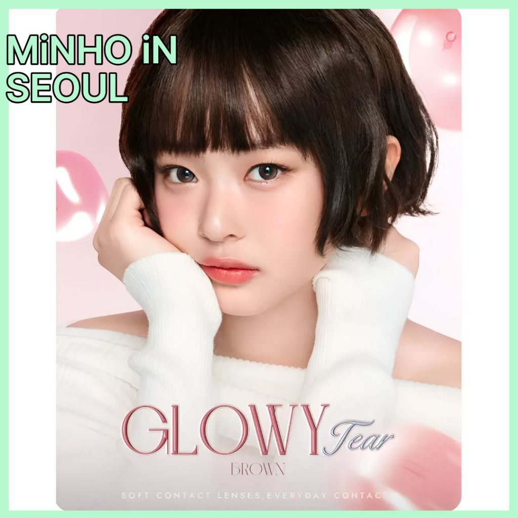 OLENS GLOWY TEAR BROWN One Month – 1 สี น้ําตาล 13.3mm | คอนแทคเลนส์สีรายเดือน K-Beauty 2p 1 กล่อง