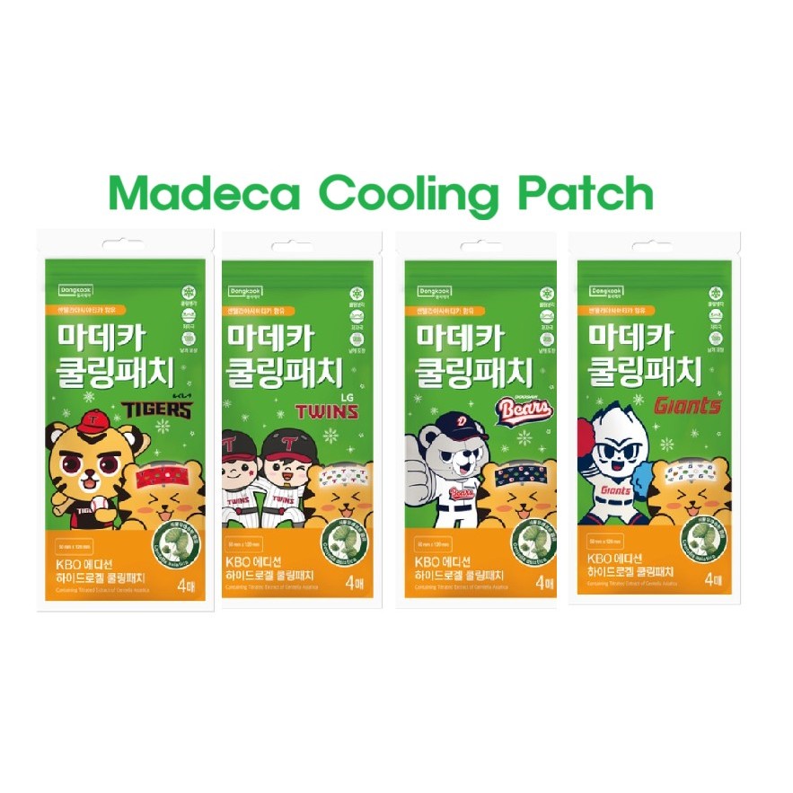 Mateca Cooling Patch / KBO Edition Hydrogel Cooling Patch / Korean Baseball Essential / 60g x 4 แผ่น