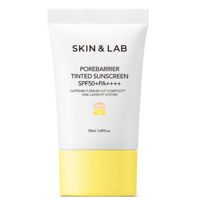 [SKIN&LAB] K-Beauty POREBARRIER Tinted Sunscreen SPF50+ PA++++ (50ml x 3) | Tone Up Pore Care Zero S