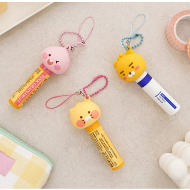 Kakao Friends พวงกุญแจ Little Friends Lip Balm Cap พวงกุญแจสินค้าอย่างเป็นทางการ