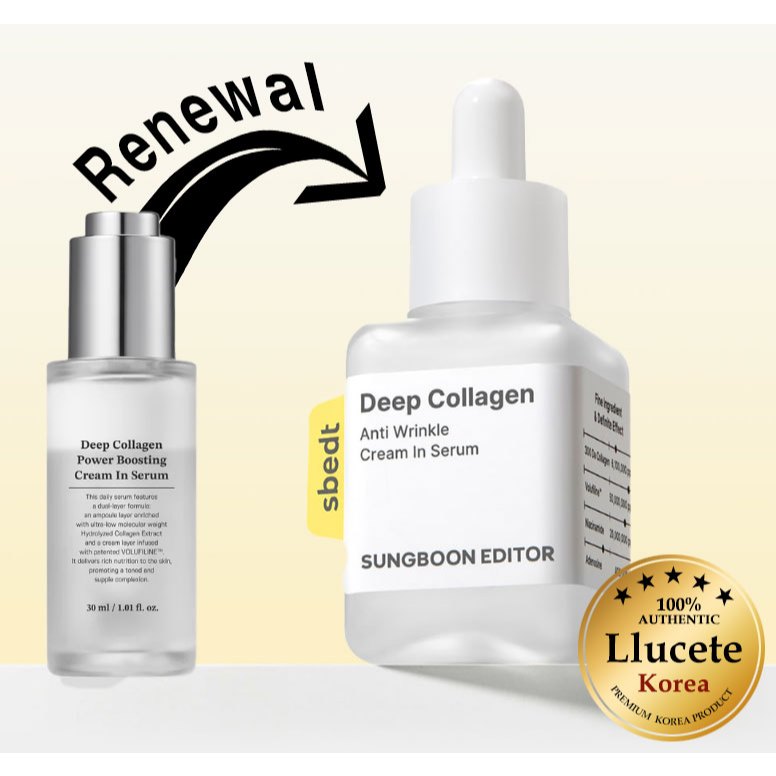 ★Llucete Sungboon Editor Deep Collagen Anti-Wrinkle Cream In Serum Korea