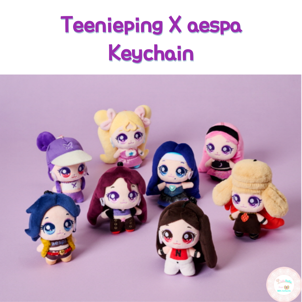 จับ Teenieping X aespa Collaboration aespa พวงกุญแจ Hearts2Hearts พวงกุญแจกระเป๋า Charm