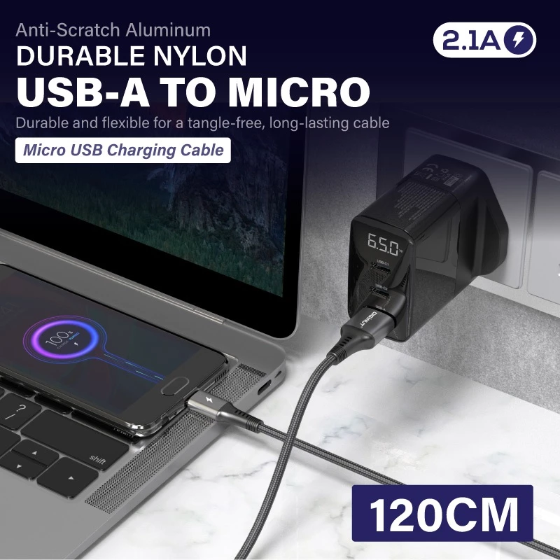 Gadget Mix สายชาร์จ USB-A to Type-C/Micro รุ่น BA-1238C/BA-1238R/BC-1238C/BC-0238C 3A 1.2M thumbnail 7