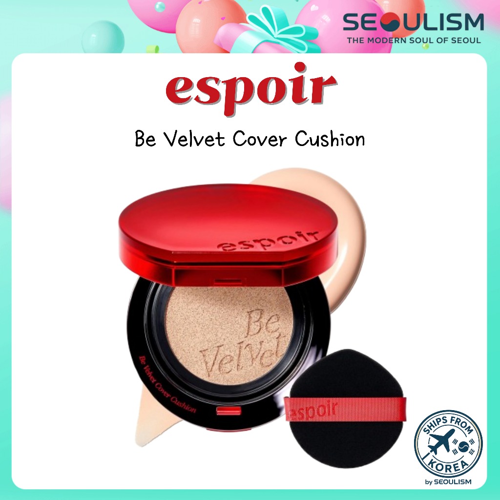 🇰🇷 [espoir] Be Velvet Cover Cushion Foundation Set 13g + 2 Puffs | เค-บิวตี้ของแท้