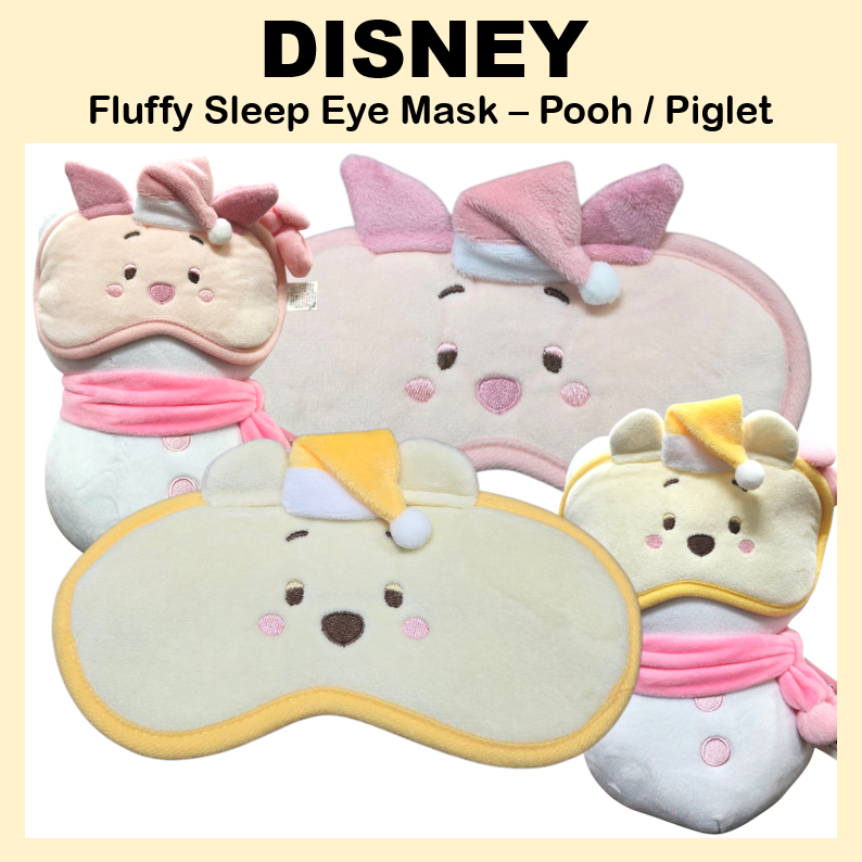 [Disney] Fluffy Sleep Eye Mask Pooh / Piglet