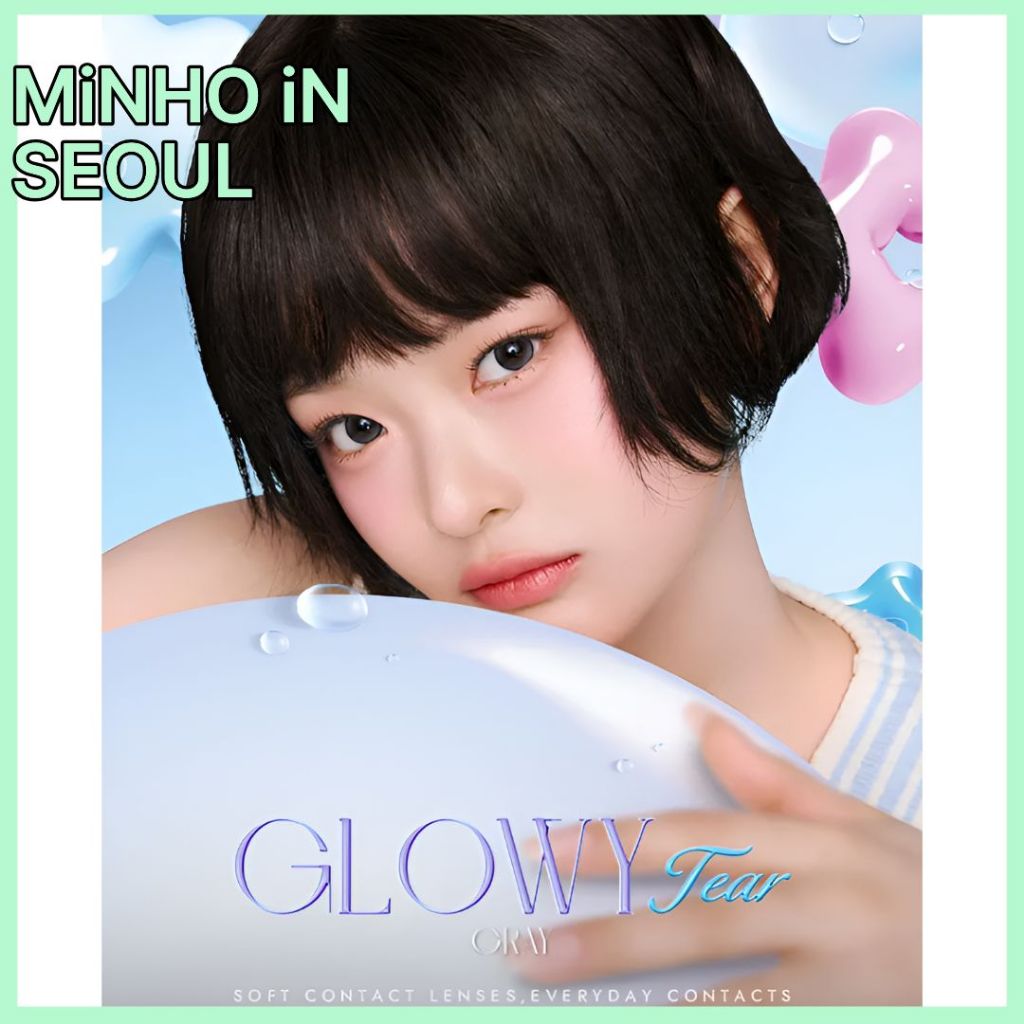 OLENS GLOWY TEAR Grey One Month – 1 สี น้ําตาล 13.3mm | คอนแทคเลนส์สีรายเดือน K-Beauty 2p 1 กล่อง