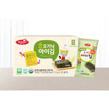Bebest First Organic Seaweed สําหรับทารก เพียว 1.3g x 10 ชิ้น