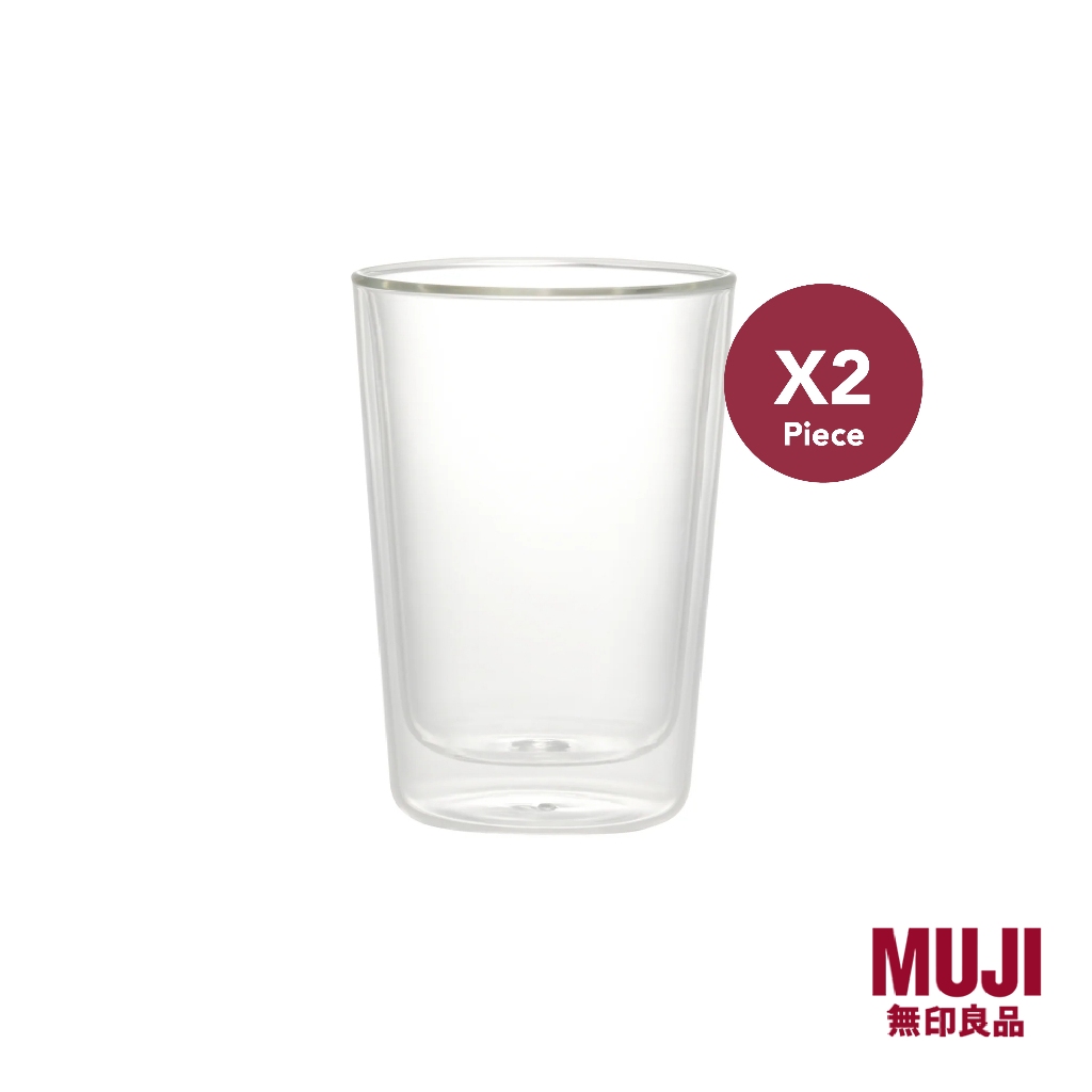 [Set] MUJI (C)แก้วและแก้วติดผนังคู่