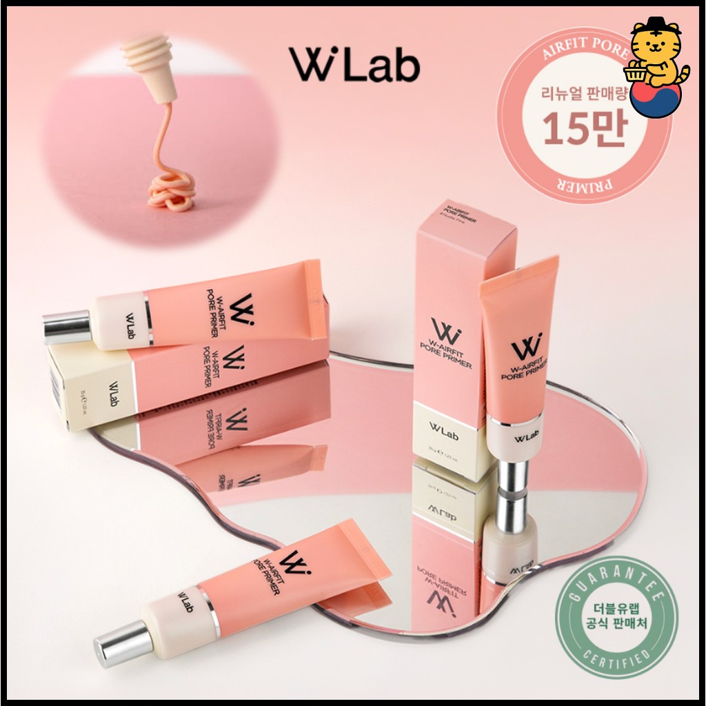[ WLAB ] ครีมรองพื้นสีชมพู W.Lab คอนซีลเลอร์ 30ml/W-Airfit Pore Primer Nude Pink