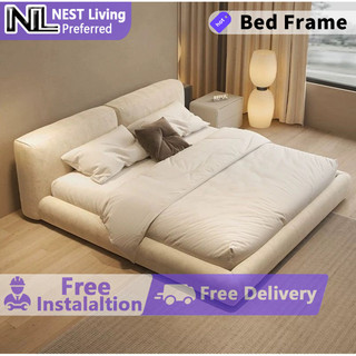 Velvet Puff With Mattress Solid Wood Luxury Storage Queen King Bed Frame