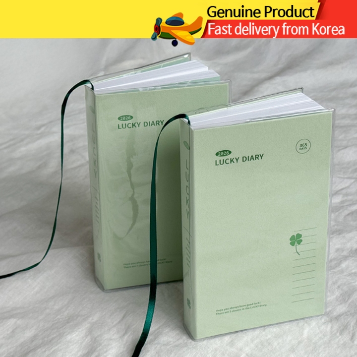 7321 DESIGN ไดอารี่ 2026 Diary ลัคกี้โคลเวอร์ B6 สไตล์เกาหลี รายวัน/แพลนเนอร์