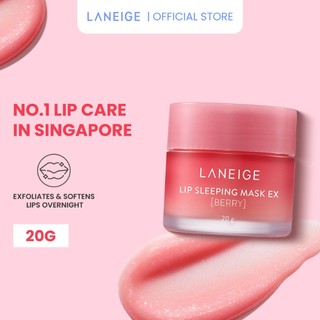 [LANEIGE Official] Lip Sleeping Mask EX 20g [Select from 5 Scents] - Softens & Exfoliates Dry, Chapped Lips Overnight