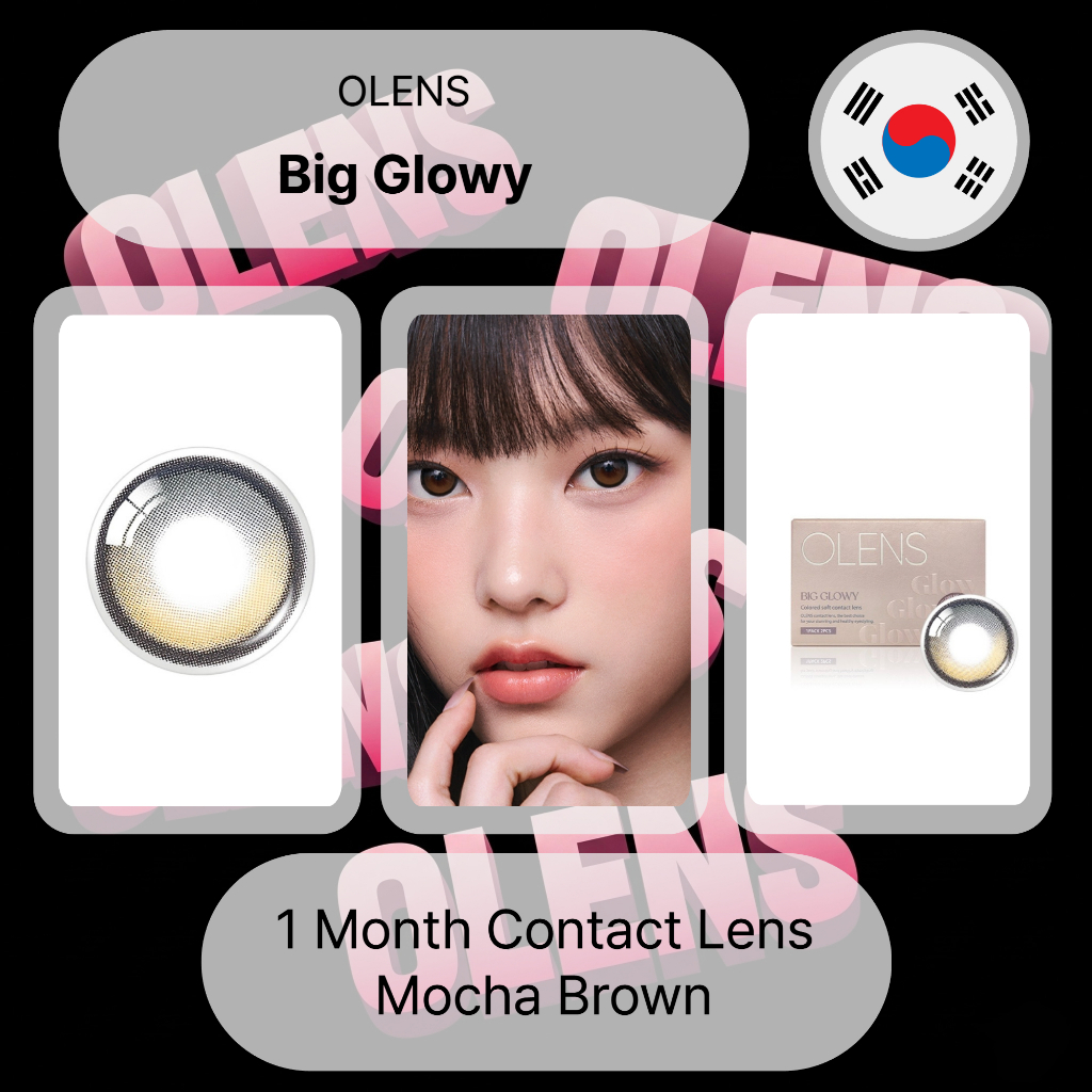 Olens Big Glowy Mocha Brown คอนแทคเลนส์รายเดือน