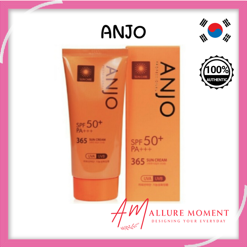 [ANJO] 365 Daily Sun Cream 70g SPF 50+ PA+++ ครีมกันแดดเกาหลีเนื้อบางเบาสําหรับใช้ในชีวิตประจําวัน ☀