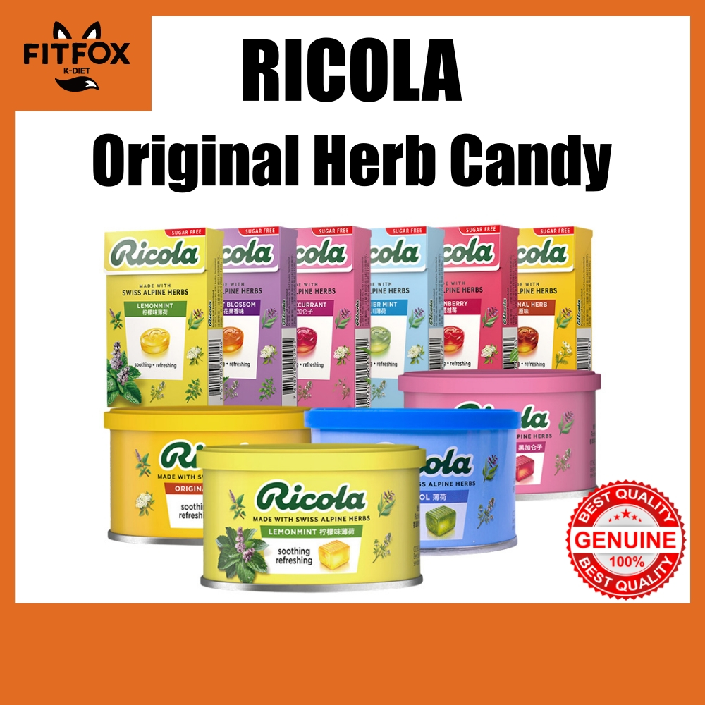 Ricola Swiss Herb Candy Original 70g 100g 330g สมุนไพรคลาสสิกมิ้นต์สดชื่น Lozenges บรรเทาไอ Soothing