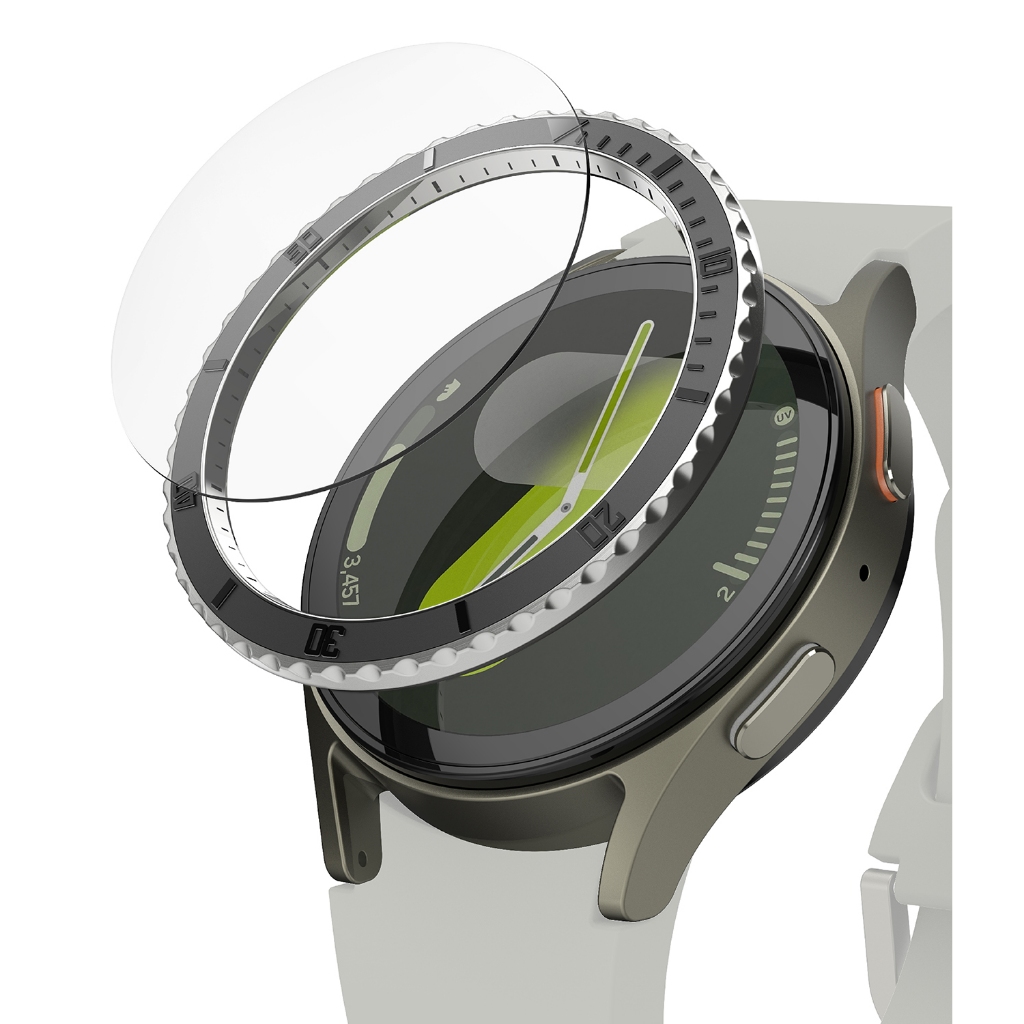 Ringke Bezel Styling & Glass Premium สำหรับ Galaxy Watch 7 44mm ฝาครอบสมาร์ทวอทช์แบบมีกาวน้ำหนักเบา