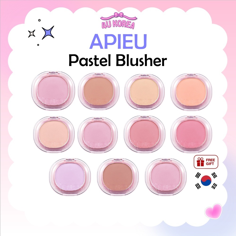 APIEU Pastel Blusher 3.7g – 9 เฉดสี / K-BEAUTY