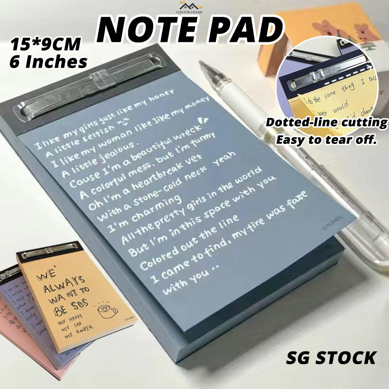 {SG} A6 โน้ตบุ๊คแบบพกพา A7 Memo Pad Sticky Notes Month Planner Note Pad Creative To Do List เครื่องเ