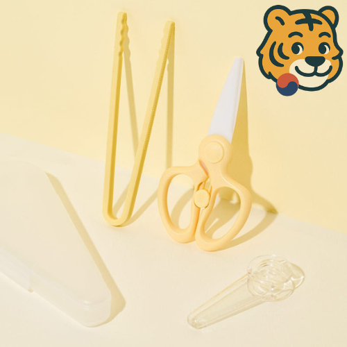 [FIRGI] ชุดกรรไกรเซรามิกหย่านมสําหรับเด็กพร้อมเคส | เครื่องตัดท็อปปิ้ง BLW | ปลอดภัยและให้อาหารง่าย