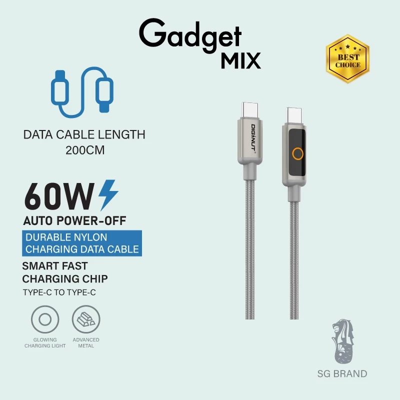 Gadget Mix สายชาร์จ Type-C to Type-C BC-1236C/2036C/3036C 60W thumbnail 3