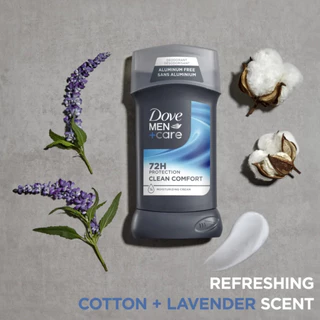 DOVE เมน+แคร์ ดีโอโดแรนท์สติ๊ก คลีน คอมฟอร์ท 85มล. ปกป้องกลิ่นกาย บรรเทาอาการระคายเคืองผิว จากเกาหลี