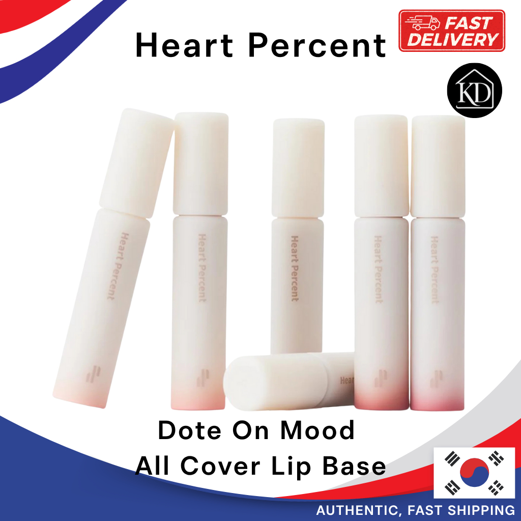 [Heart Percent] Dote On Mood All Cover Lip Base 4.1g – Smooths & Evens Lip Tone, Lip Priming Base