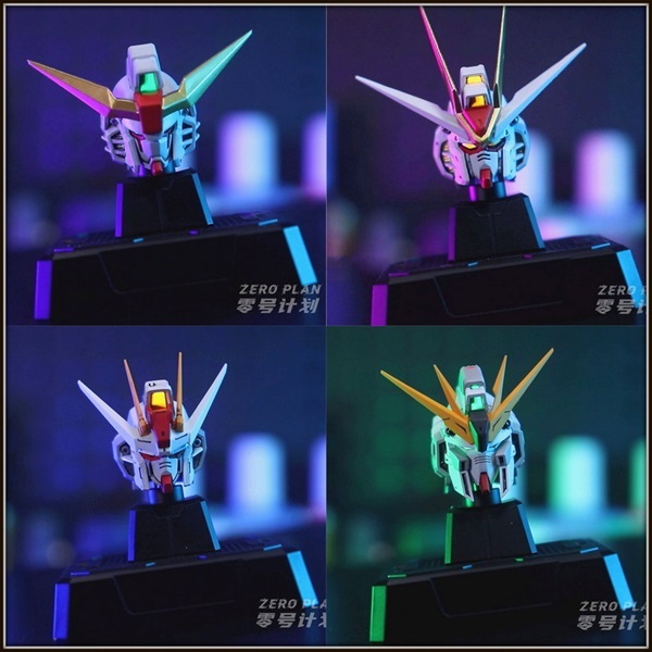 ZeroPlan Zero Plan Pre-Painted Assembly Head - กล่อง 4 ชิ้น (Strike Freedom Mgex + v + Seed Destiny 
