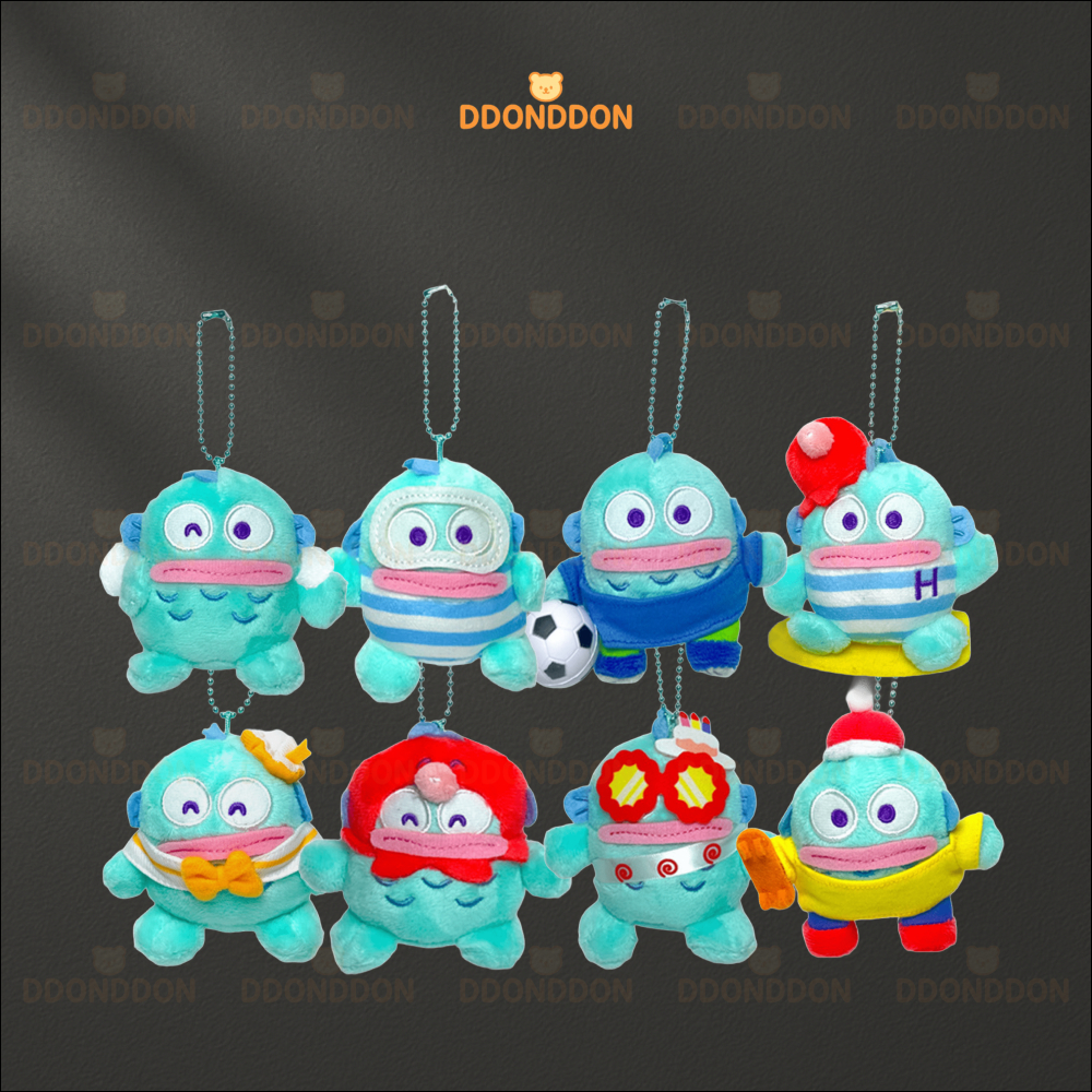 🇰🇷 พวงกุญแจ Sanrio Hangyodon ของแท้เกาหลี ครบรอบ 40 ปี พวงกุญแจ 8 ซม