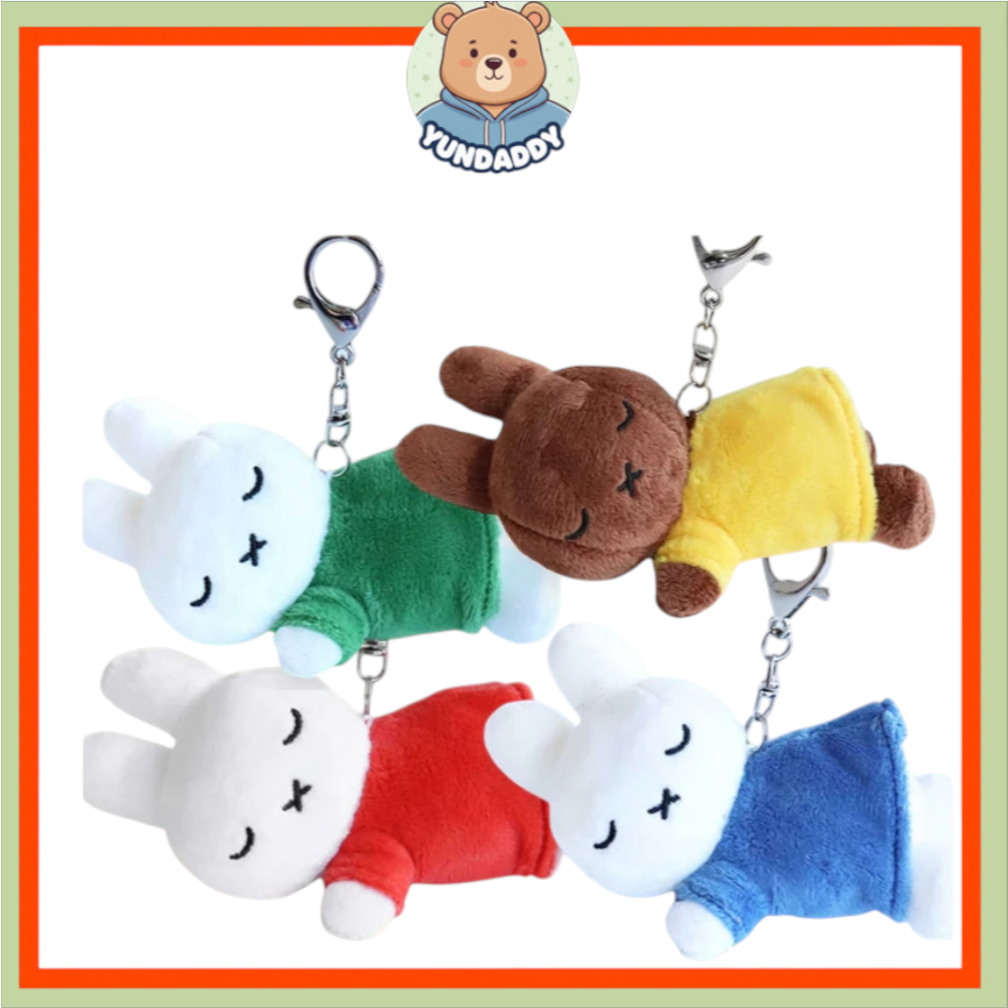 [MIFFY] Sleeping Miffy Plush Bag Charm Keyring 13cm