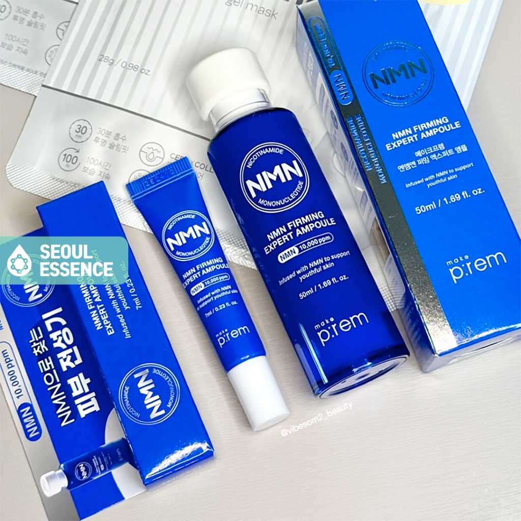 Make p:rem (MAKE PREM) NMN Firming Expert Ampoule 50ml / 7ml - NMN Anti-Aging Booster, Lifting & Skin-Firming Treatment, Radiance & Elasticity Care