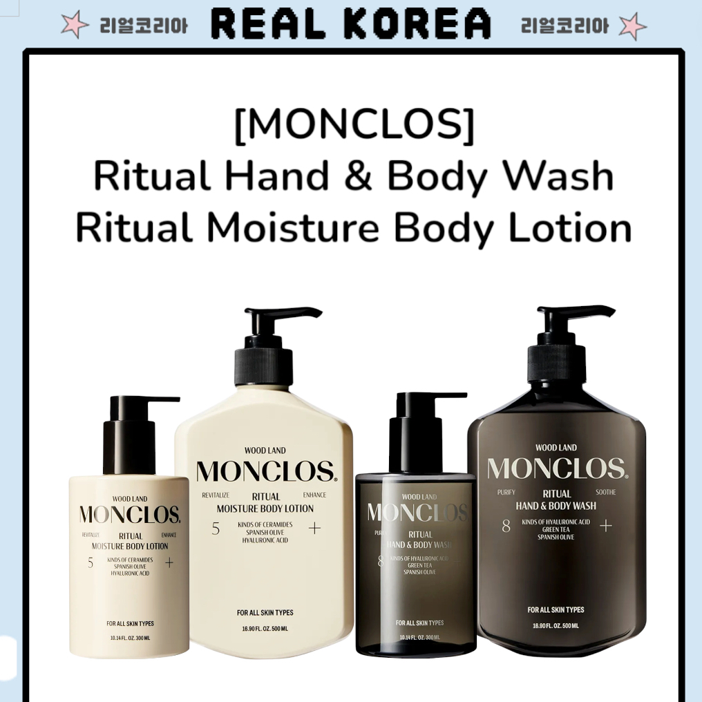 [MONCLOS] Ritual Hand & Body Wash / Ritual Moisture Body Lotion 300ml/ 500ml