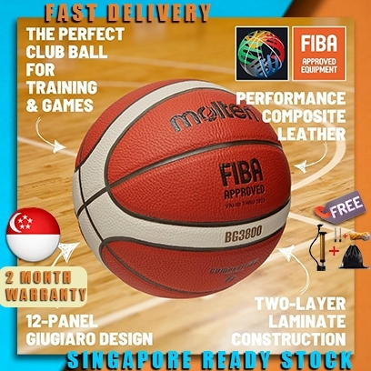 SG Spot แท้ MOLTEN Basketball FIBA BG3800 Size 7 Indoor Outdoor Basketball Match Training Balls