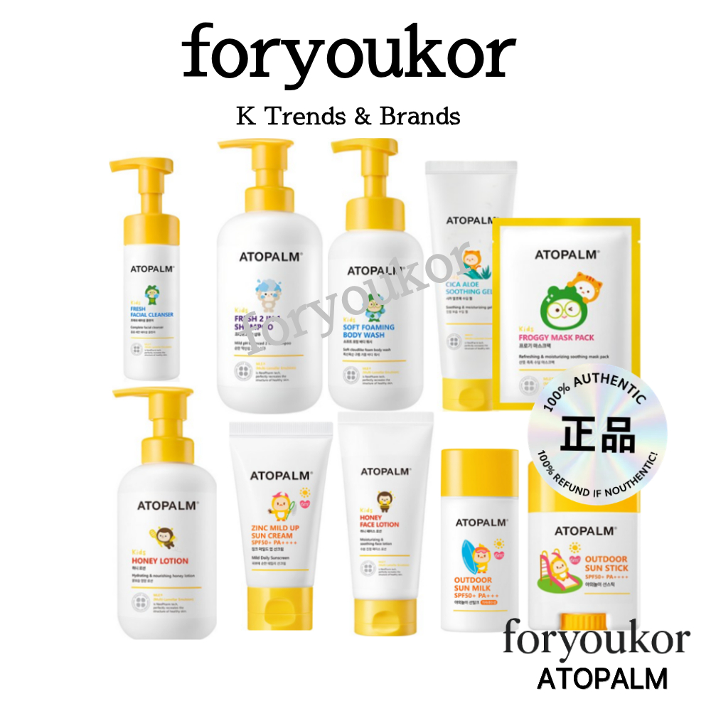 ATOPALM Kids Skin Care / Kids Wash Kids Shampoo / Kids Facial Cleanser / Kids Cica Aloe Soothing Gel