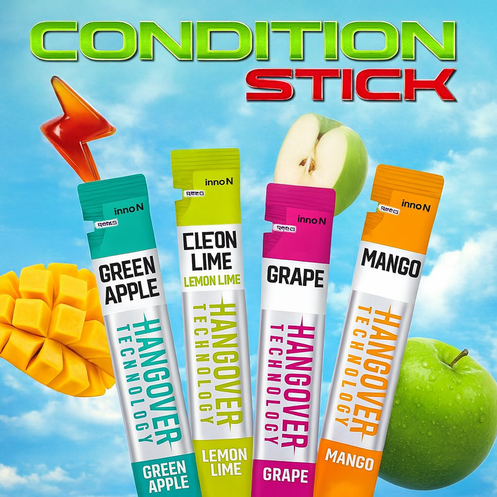 Hangover Relief Conditioning Stick Green Apple, 18g, 10 ชิ้น