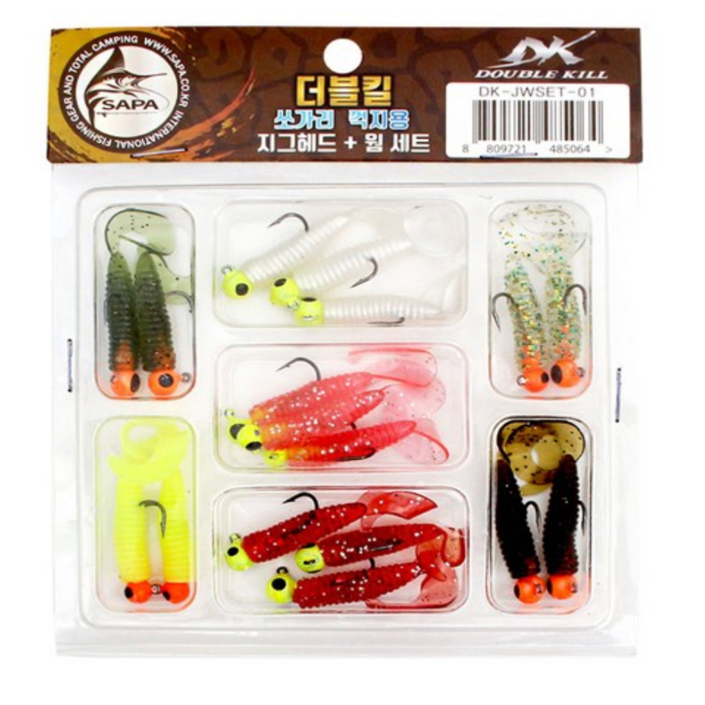 [SAPA] ชุดล่อหนอนอ่อน Double Kill Jighead | คอมโบตกปลาในน้ำจืด