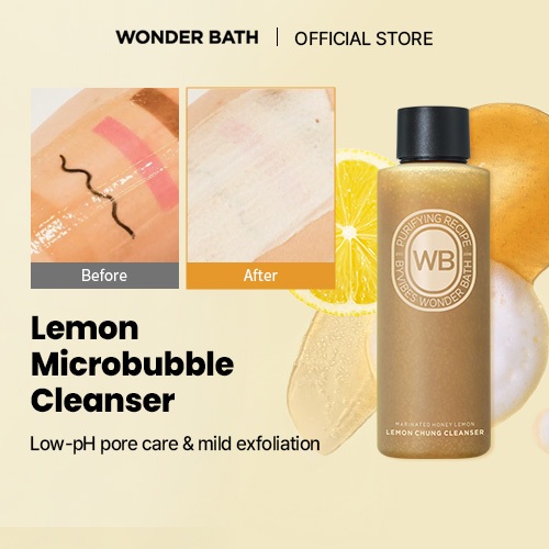 [WONDER BATH] Honey Lemon Bubble Pack Cleanser 200ml Bubble-to-Foam Deep Pore Cleanser, AHA BHA PHA ลอก