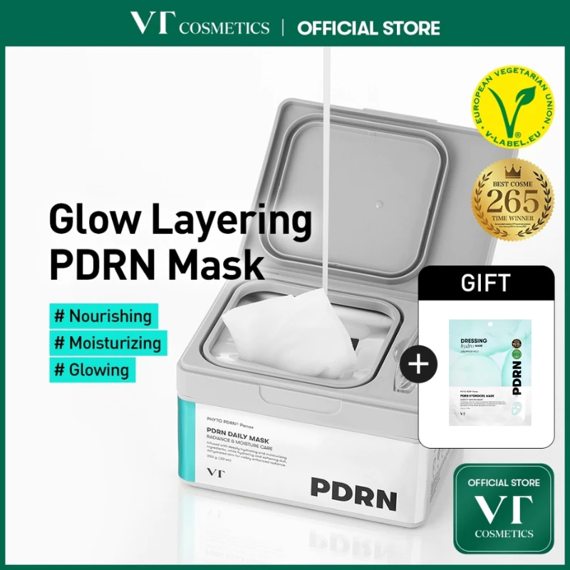 [VT] PDRN Daily Mask 30 ชิ้น วีแกนจากพืช PDRN, Radiance Care [Officlal Flagship]
