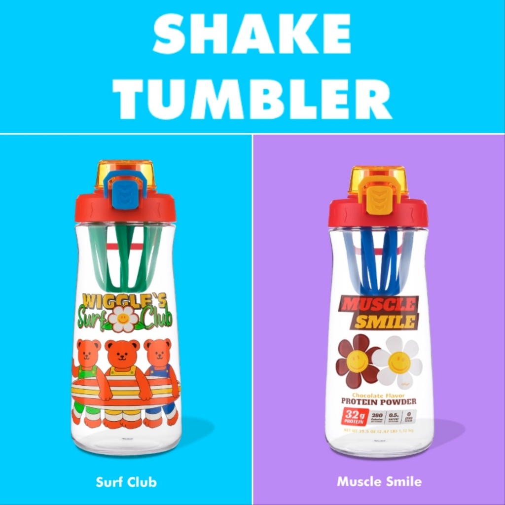 Wiggle Wiggle Shake Tumbler – Surf Club / Muscle Smile