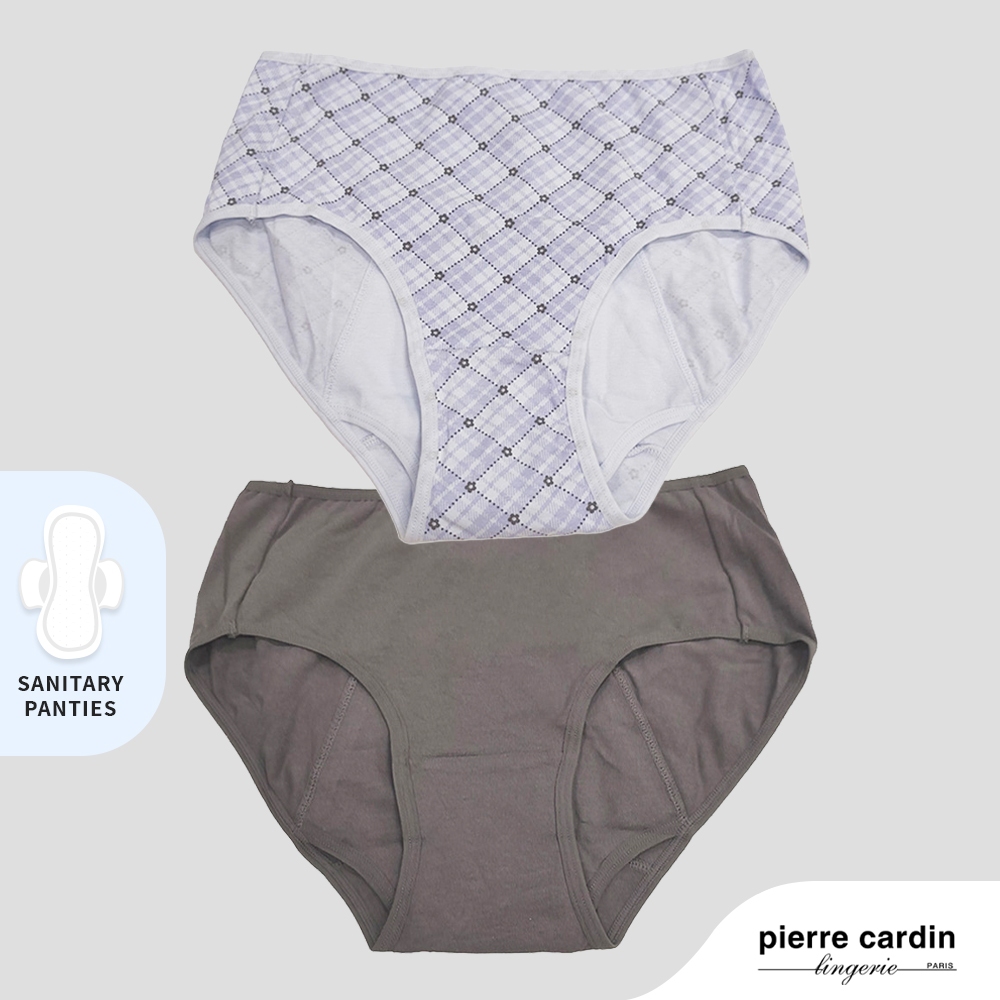 Pierre Cardin กางเกงชั้นในเอวสูงผ้าฝ้ายสุขาภิบาล 505-7476C