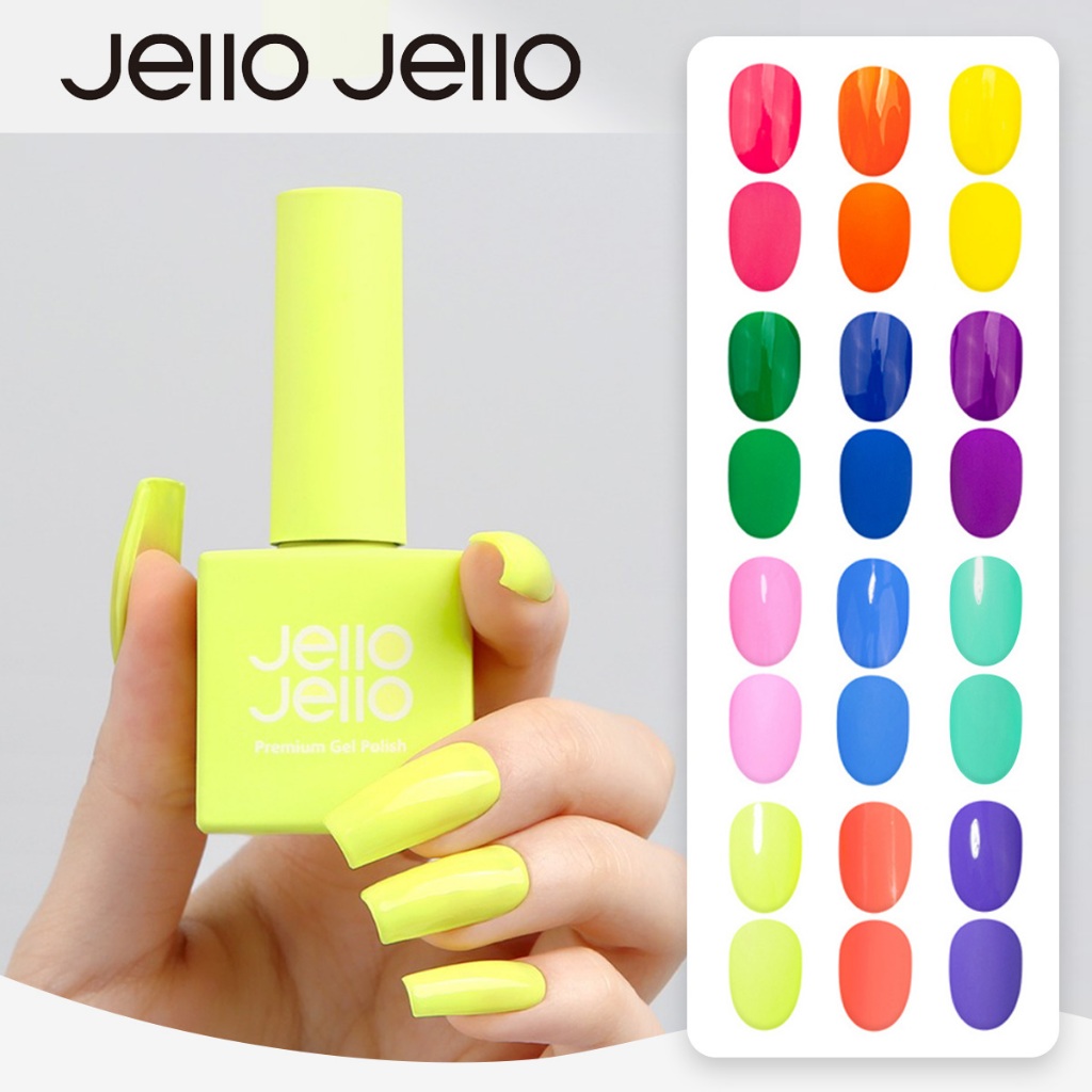 [Jello Jello] ยาทาเล็บเจล นีออน พรีเมี่ยม *12 สี * ผลิตในเกาหลี