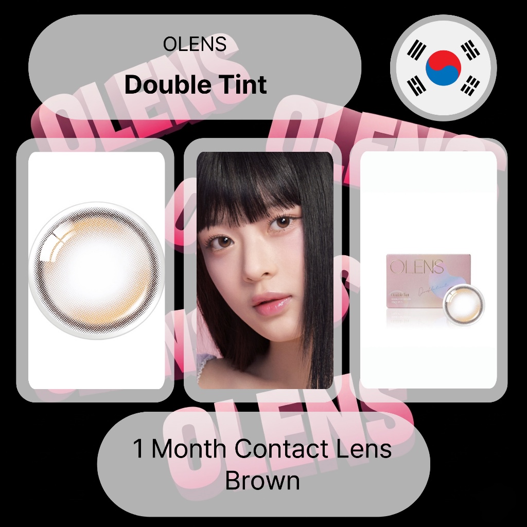 Olens Double Tint Brown คอนแทคเลนส์รายเดือน 2P