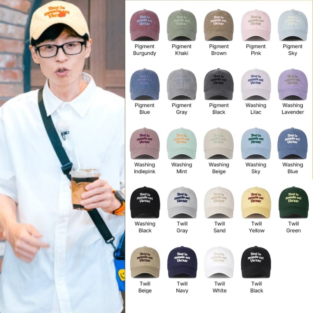[24 สี] VARZAR TMV Lettering Ball Cap