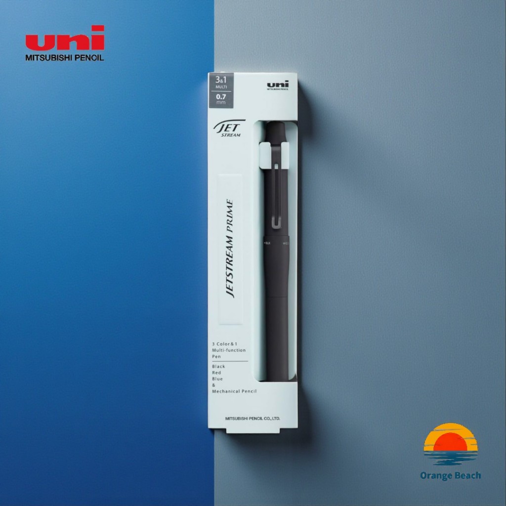 Uni Jetstream Prime 3&1 Multi Pen/ปากกา4ระบบ/บอดี้โลหะ/เขียนลื่นพิเศษ/0.5 0.7mm/Made in Japan