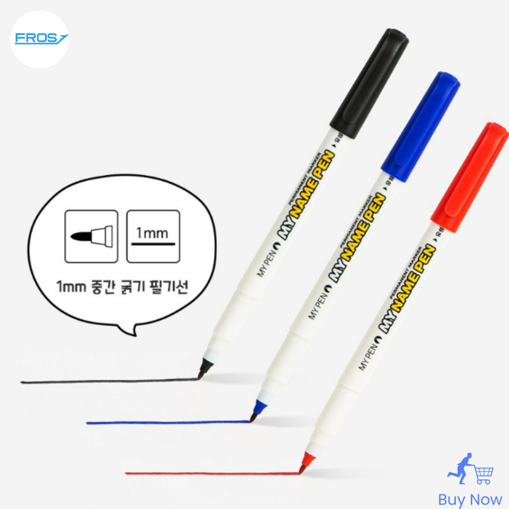 [MYPEN] MY NAME PEN 1MM 3 COLORS / 1DZ-12PCS