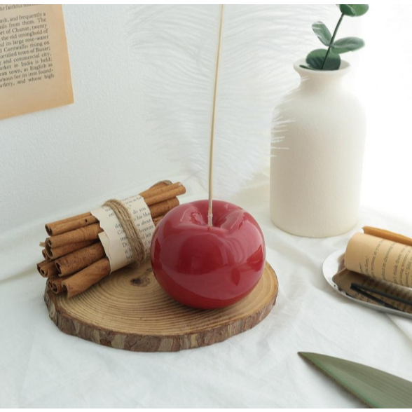KateGarden ที่วางธูป Apple / Ceramic Home Decor + เครื่องทําอารมณ์อโรมาเธอราพี