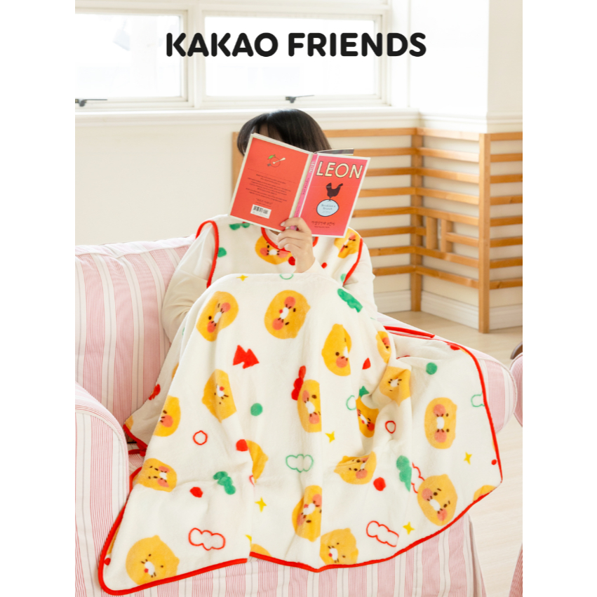 [Kakao Friends] ผ้าห่มเข่า Kakao Cozy / ผ้าห่มวาดรูป / Choonsik, Ryan