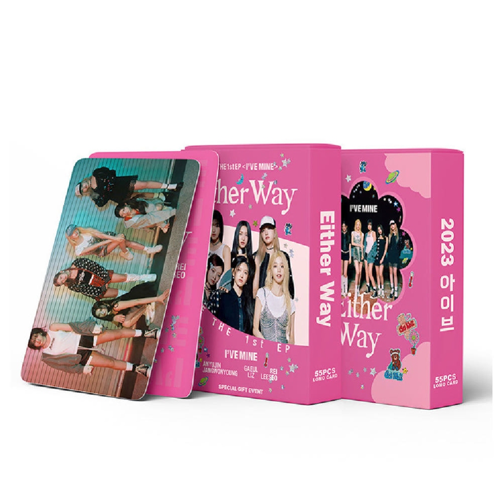 IIVE MINE EITHER WAY Fancam Kpop Lomo ชุดการ์ด 55 ชิ้น Wonyoung Yujin Leeseo Rei Unofficial IVE MINE