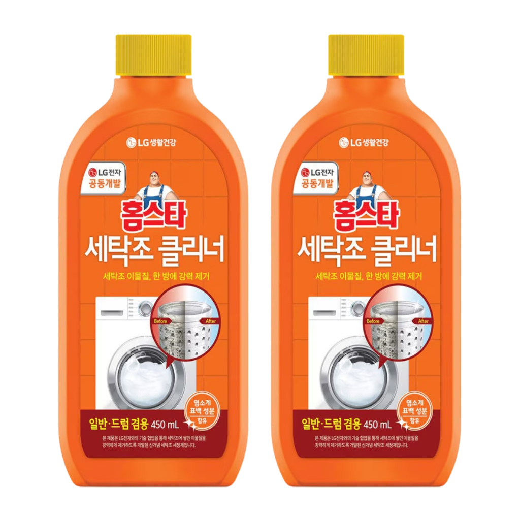 LG Homestar เครื่องซักผ้า Tub Liquid Cleaner 450ml/แพ็ค กลิ่นดอกไม้ บรรจุภัณฑ์ที่ปลอดภัย / จากเกาหลี