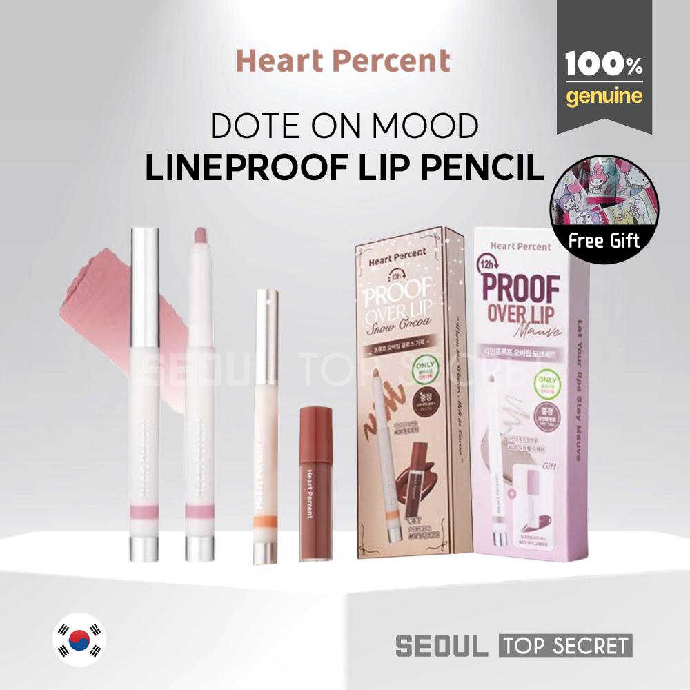 [Heart Percent] Dote On Mood Lineproof Lip Pencil 0.8g + Melting Gloss Mini